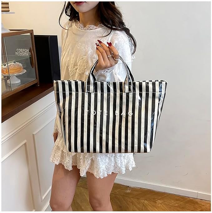 Lushandy PVC Tote Bag for Women Jelly Beach Bag Top Handle Hobo Handbag | Water-Resistant, Wipe Clean, Lightweight - Image 2