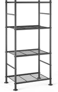 Sakugi Storage Shelves - 4 Tier Shelf Organizer, Sturdy Metal Garage Shelving with Adjustable Leveling Feet, Space-Saving Shelves Organizer for Pantry, Laundry, Kitchen (18" x 12" x 44", Black) by Sakugi