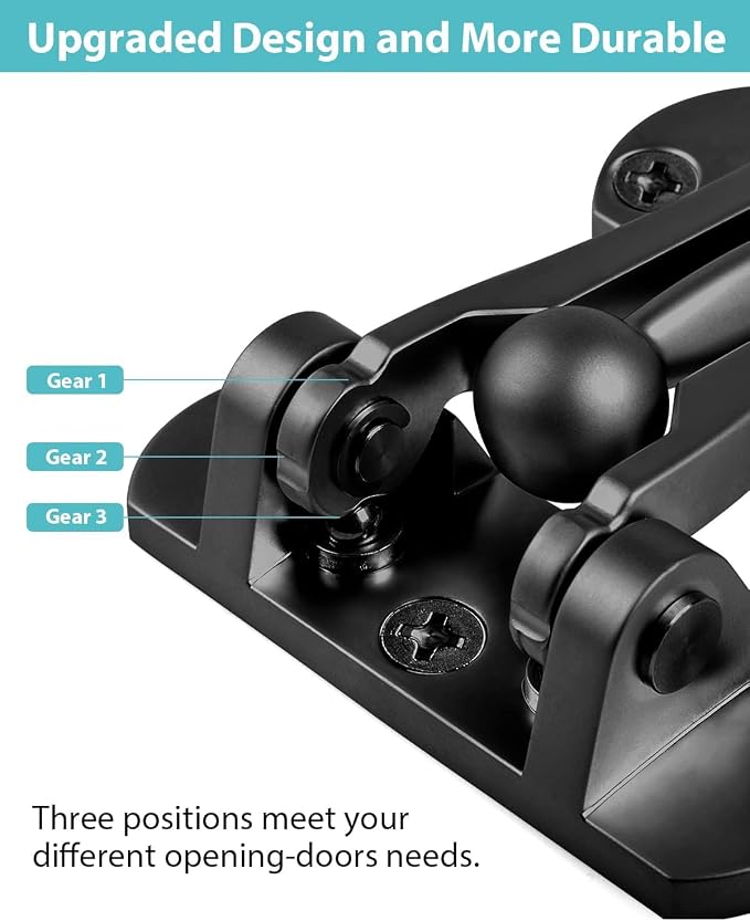 Swing Bar Door Lock Latch, Door Security Sliding Bars for Hotel Child Proof | Home Security Door Reinforcement Lock Door Safety Stopper Door Guard for Indoor and Front Gate Thicken Solid Aluminium 1 Pack - Image 8