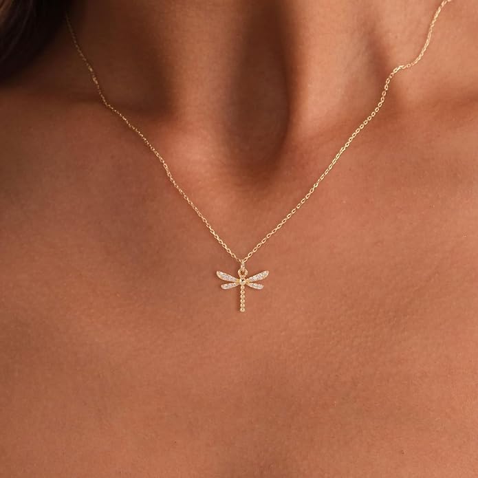 Gold Necklace for Women, Dainty Charm Pendant Necklace Jewelry Gift | 14K Gold Plated, Cute, Delicate, Adults, Non Tarnish, Hypoallergenic, Accessories - Image 2