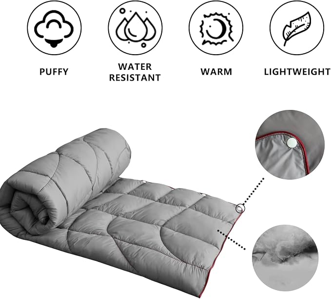 Camping Blanket,MINI Puffy Blanket Lightweight Windproof Water Resistant for Outdoors,Hiking,Beach,Car,Picnic,Stadium - Image 4