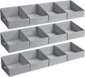 DIMJ Closet Storage Bins 12 Pack - Fabric Storage Baskets for Shelves, Collapsible Clothes Organizer with Handles, Trapezoid Shelf Organization Storage Cubes for Purse, Toys, Books, Towel, Clothes by DiMJ