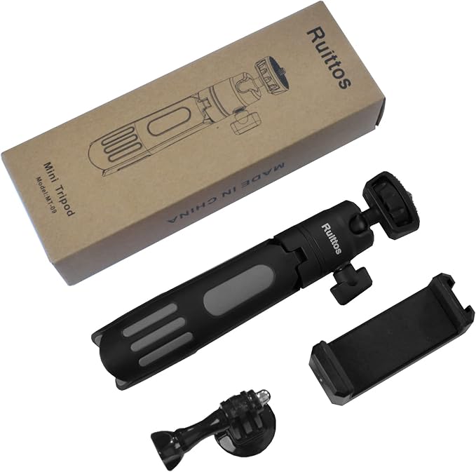 Ruittos Phone Tripod Stand and Selfie Stick for iPhone, Webcam, Desktop, Sony, Canon G7x Camera, Go Pro, Travel 11.5inch Tripod Compatible DJI osmo Pocket 3, 2 - Image 6