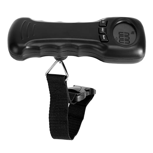 Digital Luggage Scale, 97lb Portable Travel Hanging Luggage Scale Electronic Weight Scale with LCD Digital Display for Travel Home Fair, Black, Battery Not Included by Following