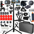 Accessories Kit for DJI Osmo Action 6 Aluminum Alloy Bike Mount Selfie Stick Tripod, Waterproof Housing, Magnetic Mount with Chest Strap, Head Mount, Carrying Case DJ6B (DJI OSMO ACTION6) by Husiway