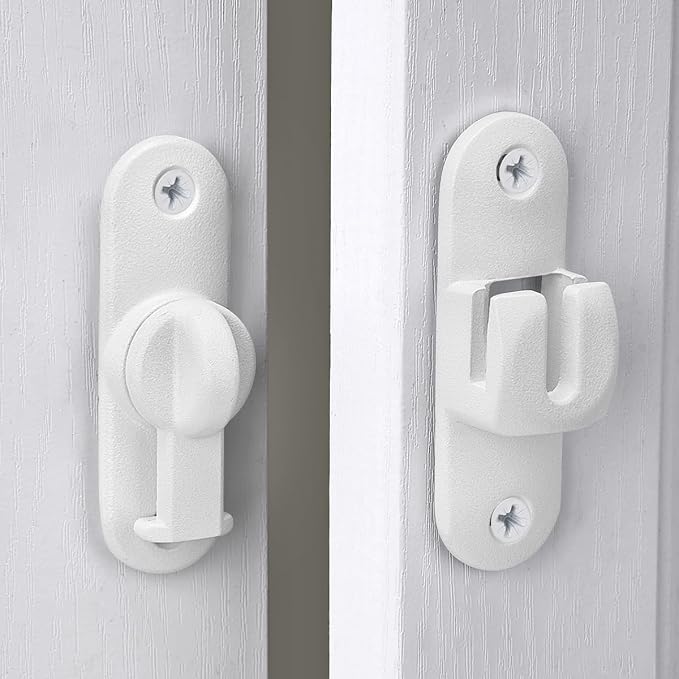 Matte White 90/180 Degree Barn Door Latches,Flip Gate Lock | Zinc Alloy Flip Gate Latches,Right Angle Door Lock,for bedroom,garage,sliding door,window,cabinet,drawer,pet enclosures - Image 6