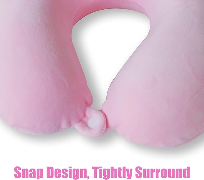 Sexysamba Cartoon Headrest & Neck Pillow for Kids Boys & Girls, Teens, Travel Accessories for Airplane, Car, Recline, Memory Foam Cute Travel Pillow with Sleep Eye Mask - Pink Unicorn - Image 3