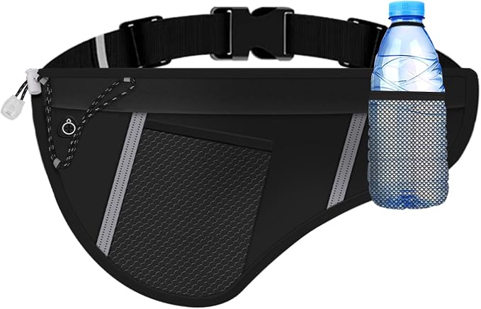 SooGree Men Women Sports Running Waist Bag, Waterproof Fanny Packs with Adjustable Belt, Waist Fanny Pack Bag with Water Bottle Holde for Running Hiking Walking Biking by SooGree