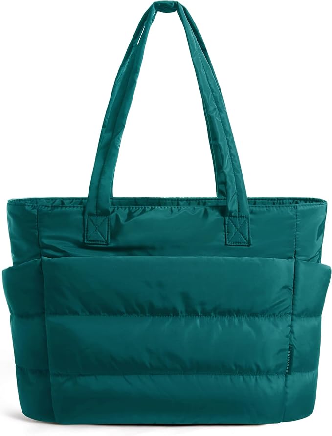 BAGSMART Tote Bag for Women, Lightweight Puffy Tote Bag with Compartments Shoulder Bag Handbag for Travel, Work, Gym | Lightweight by BAGSMART