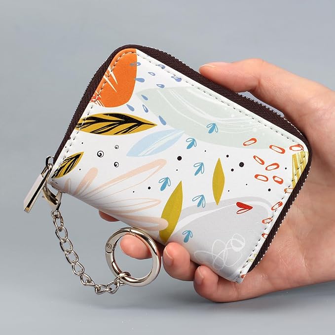FurArt Zipper Wallet Women RFID Credit Card Holder keychain Wallet | ID Window RFID Blocking Compact Small business 15/16 slots - Image 4