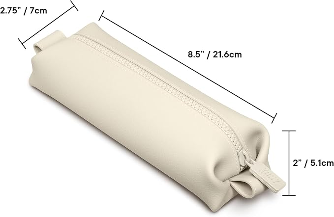 TOOLETRIES The Koby Dopp Kit Toiletry Bag – Mini 8.5" x 2.75" x 2", Sand | Compact silicone leak-resistant travel toiletry bag with a heavy-duty zipper that's easy to clean. - Image 10