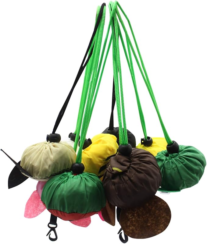 10PCS Animals Folding Shopping Bags Reusable Shopping Tote Compact Eco Bags | Reusable Grocery Bags Foldable Machine Washable Reusable Shopping Bags,Lightweight Polyester Fabric - Image 6
