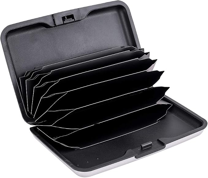 RFID Blocking Credit Card Protector Aluminum ID Case Hard Shell Business Card Holders Metal Wallet for Men or Women (silver) | RFID Blocking Credit Card Protector Aluminum ID Case Hard Shell Business Card Holders Metal Wallet for Men or Women - Image 2