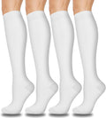 Aoliks Compression Socks for Women and Men 4 Pairs, Mild Support | Long Knee High Stockings for Nurses Running Travel Flying Pregnancy Athletic 15-20 mmHg by Aoliks