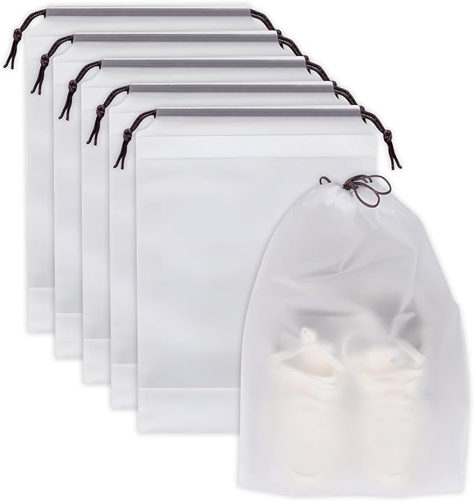Shoe Bags for Travel, Waterproof Drawstring Shoe Bags for Packing | 15.7" x 11.8" Large Dustproof Portable Travel Shoe Storage Bags Travel Essentials Women and Men by Unknown