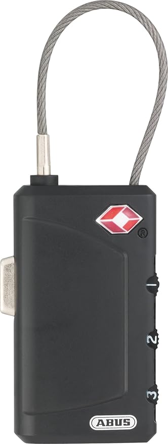 ABUS 148TSA/30 TSA Cable Combination Lock for Hard Cases, Luggage | Resettable, 1.3inch (30mm), Black by ABUS