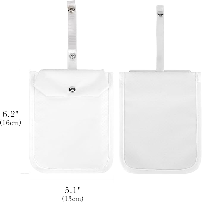 2Pack Travel Wallet with Hidden Safe Pocket, Passport Wallet, Credit Cards and Travel Documents, Money Belt for Travel Women and Men Hidden (White) - Image 5