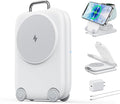 PaktVault Traveling Fast Wireless Charging Station for Apple Devices | Magnetic 3 in 1 Phone Charger Stand for MagSafe-enabled iPhone 17 16 15 14 13 12 Pro Max Plus Air, Apple Watch&Air pods Pro by Mukiya