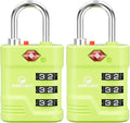 SURE LOCK TSA Approved Luggage Lock – 3-Digit Resettable Combination Padlock with Open Alert Red Dot, Large Easy-Read Dials for Suitcases, Backpacks, Gym & School Lockers by Hopeyoucanstaysafe