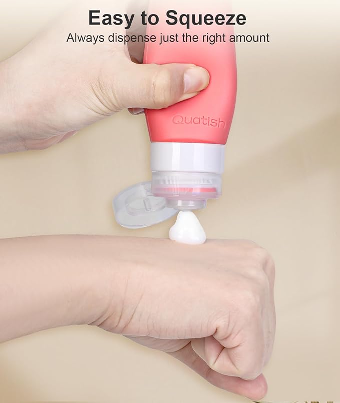20 Pack Travel Bottles for Toiletries, Original Patented, TSA Approved Travel Size Containers, Leak Proof Silicone Shampoo and Conditioner Bottles Women & Men, Airplane Cruise Essentials, Rose - Image 4