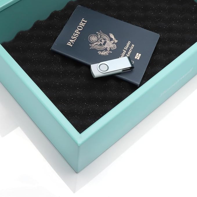 Honeywell Safes & Door Locks - Small Safe Box for Home - Fire Resistant Documents Lock Box with Keys - Steel Security with Key Lock for Personal Items, Jewelry, Money - 0.17 Cubic Feet - Teal - 6124TL - Image 2