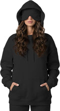 Ainangua Womens Oversized Pullover Essentials Hoodie with Eye Mask Comfor Airplane Mode Travel Office Vacation Sweatshirt by Ainangua