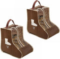 Travel Shoe Bags Tall/Short Boots Storage Bags Dust-proof Shoe Storage Organizer Shoe Pouch with Zipper for Travel and Daily (2 pack short brown) by Unknown