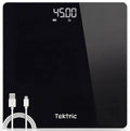Digital Bathroom Scale for Body Weight - Highly Accurate Weight Scale for People with LED Display, Rechargeable Battery, 400 lb Capacity, Step-On Technology, KG/LB, C-Type Cable by Unknown