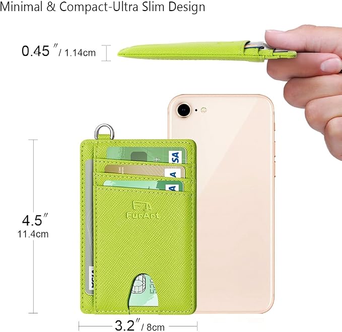 FurArt Slim Minimalist Wallet RFID Credit Card Holder for Men | slim minimalist compact rfid id window thin - Image 7