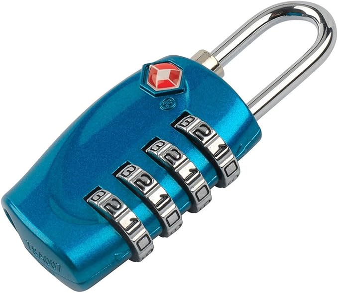4 Dial Digit TSA Approved Travel Luggage Locks Combination for Suitcases (Blue-4pack) - Image 3