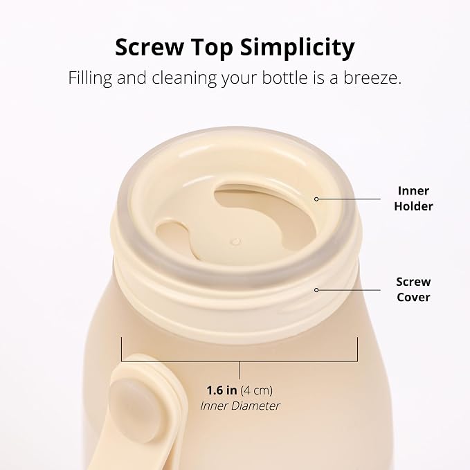 BLUE GINKGO Collapsible Water Bottle – Lightweight, Foldable Silicone Bottle for Travel, Hiking, and Camping (16.9oz, Made in Korea, Sand Beige) - Image 5