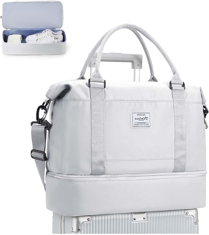 Travel Duffel Bag, Sports Tote Gym Bag, Shoulder Weekender Overnight Bag for Women by WONHOX