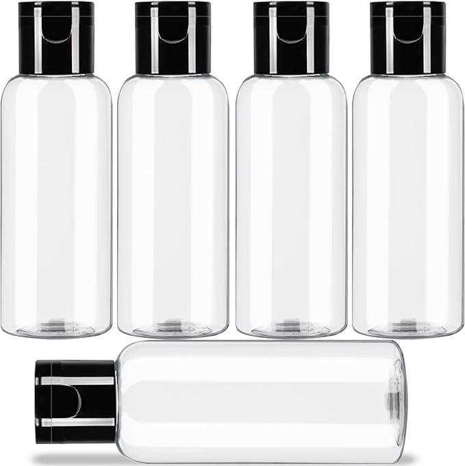 DNSEN 5 Pack 3.4 oz Travel Size Bottles for Toiletries TSA Approved Leak Proof Empty Refillable Liquid Containers with Labels - Image 6