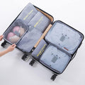 7 Set Packing Cubes for Suicase Packing Organizers Travel Luggage Organizers with Shoes Bag for Suitcase Travel Accessories, Grey by Fxkoolr