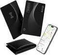 2026 [Apple MFi Certified] Wallet Tracker Card-(1.6mm), Rechargeable Card Finder, Works with Apple Find My (iOS Only), IP68 Waterproof Item Locator for Luggage Tags, Passports, Phone (Black, 1 Pack) by eirix