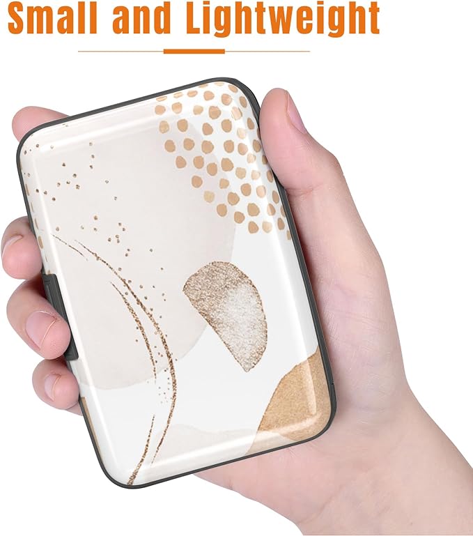 Rimilak Aluminuml Credit Card Holder,Modern Art | Mini Credit Card Wallet RFID Blocking Slim Metal Hard Case for Women Men - Image 3