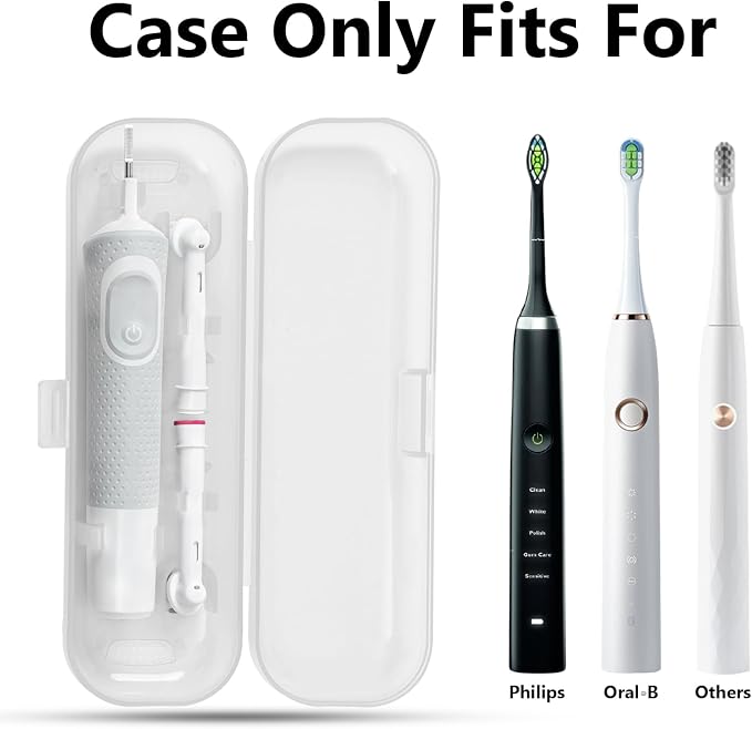 Newly upgraded toothbrush travel case, suitable for Oral-B/Oral-B Pro/Philips Sonicare/Aquasonic toothbrush, travel electric toothbrush box(white) - Image 2