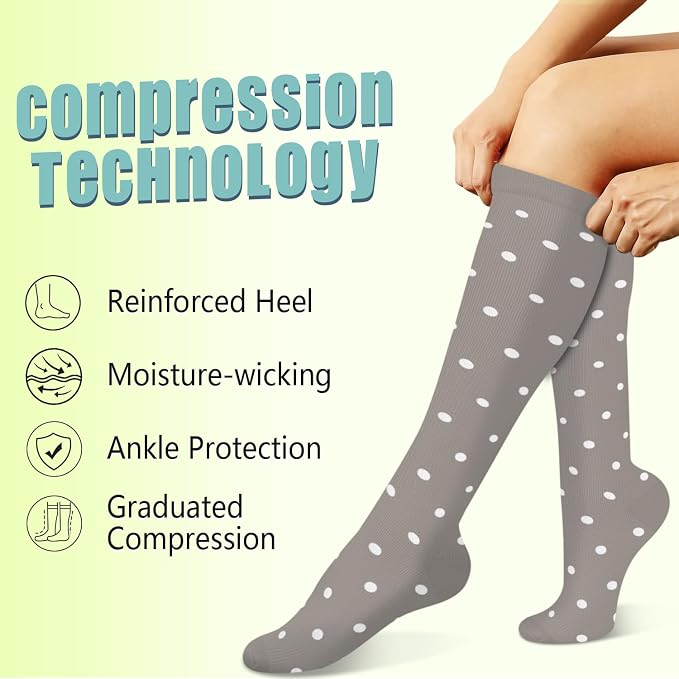 Copper Compression Socks 15-20 mmHg for Men & Women 8 Pairs – Circulation Support for Nurses, Travel, Running, Hiking, Soccer - Image 5