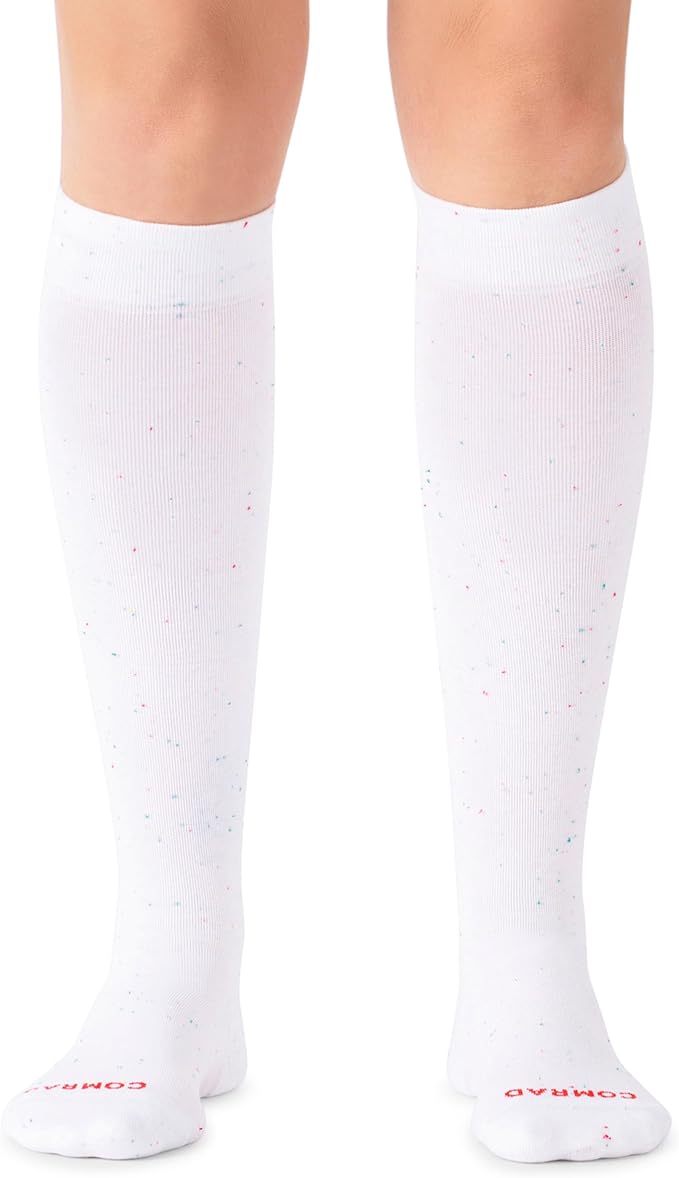 Premium Cotton Knee High Socks - 15-20mmHg Graduated Compression Socks - Soft & Breathable, Unisex by Comrad