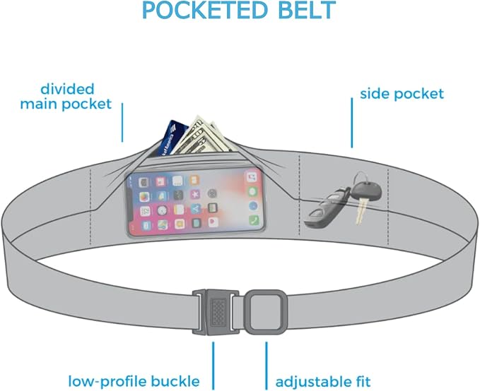BANDI Running Belt for Women & Men – USA Made No-Bounce Adjustable Waist Pack & Secure Fanny Pack – Fits All Phones, Gels & Essentials – Zipper-Free, Medical Device Friendly - Image 4