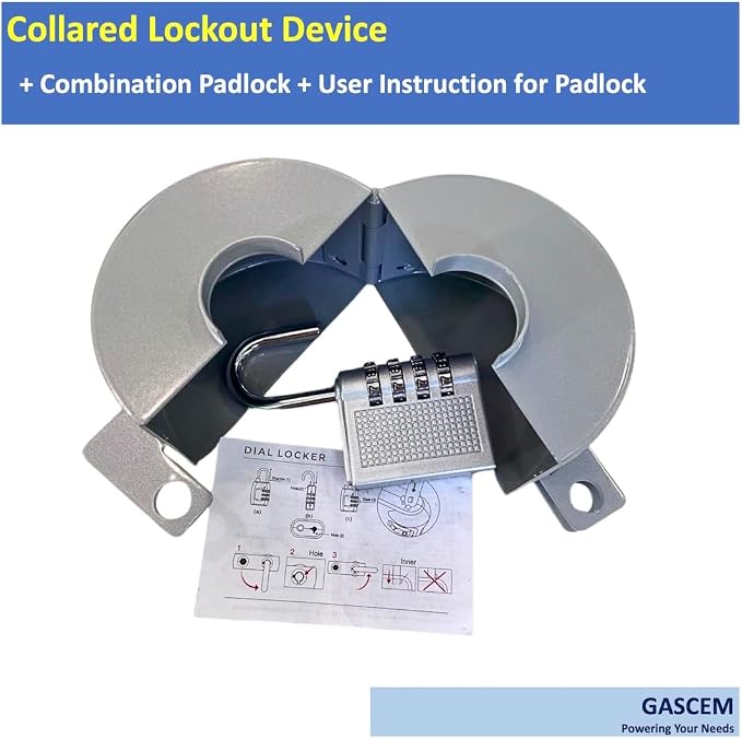 Door Knob Lockout Device (Matt Silver, 1 Padlock). Door Handle Lock - Prevents Doorknobs from Turning and Access to Keyhole. Childproof Door Knob Cover. - Image 8