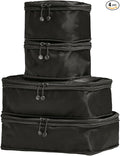 ANTLER - Compression Packing Cubes for Travel, Luggage Organiser for Suitcases or Bags, Travel Accessories, Set of 4, Black by Unknown