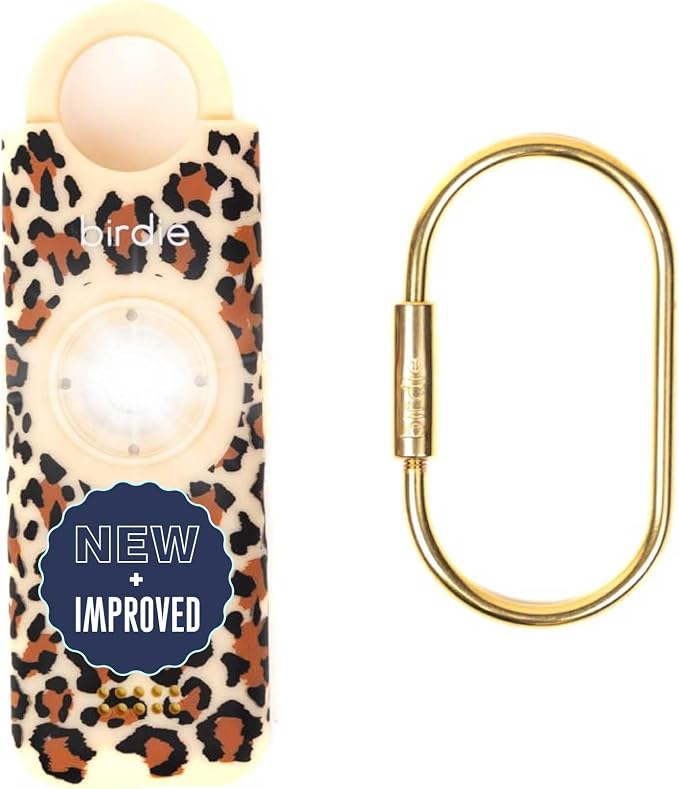 She’s Birdie 3.0 New Version – The Original Personal Safety Alarm for Women by Women–Loud Siren, Flash Light and Rechargeable Battery in a Variety of Colors (Cheetah) by ShesBirdie