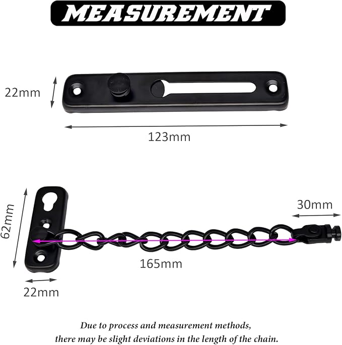 KAFENDA Security Door Chain Lock,Door Locks for Kids Safety | Stainless Steel Hotel Door Lock With Spring Button,Sturdy Door Chains for Front Door,Door Safety Locks from Inside - Image 4