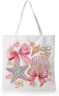 Summer Coastal Beach Canvas Tote Bag by Welcometowoodforest