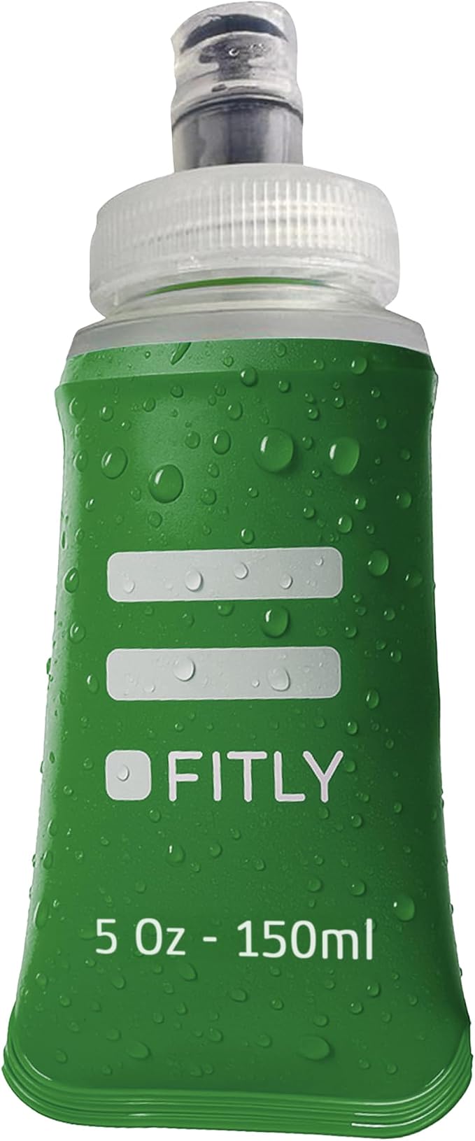 FITLY Soft Flask - Shrink As You Drink Soft Water Bottle for Hydration Pack - Folding Water Bottle Ideal for Running, Hiking, Cycling, Climbing & Rigorous Activity by FITLY