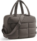 BAGSMART Gym Bag for Women, Carry on Travel Duffel Bag, Water-resistant Weekender with Shoe Compartment for Gym Travel Work, Dim Gray, Medium by BAGSMART