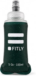FITLY Soft Flask - Shrink As You Drink Soft Water Bottle for Hydration Pack - Folding Water Bottle Ideal for Running, Hiking, Cycling, Climbing & Rigorous Activity by FITLY