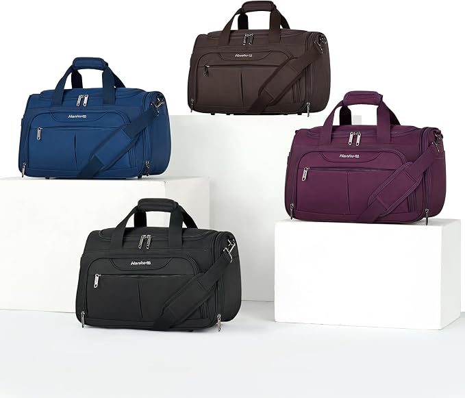 Hanke Small Underseat Carry On Luggage Bags for Travel with 10 Pockets. | Airline Approved Foldable Personal Bag w/ Luggage Sleeve; Tote Duffle & Bento Bag, Flight Attendant Weekender for Men & Women - Image 10