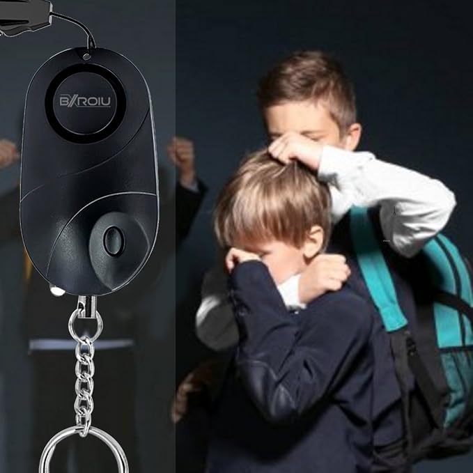 BXROIU 2 Pack Personal Safety Alarm for Women (Rose Gold + Black) | Loud Keychain Emergency Alarm with LED Light, Portable Safety Siren for Walking, Travel, Jogging & Night Safety - Image 6